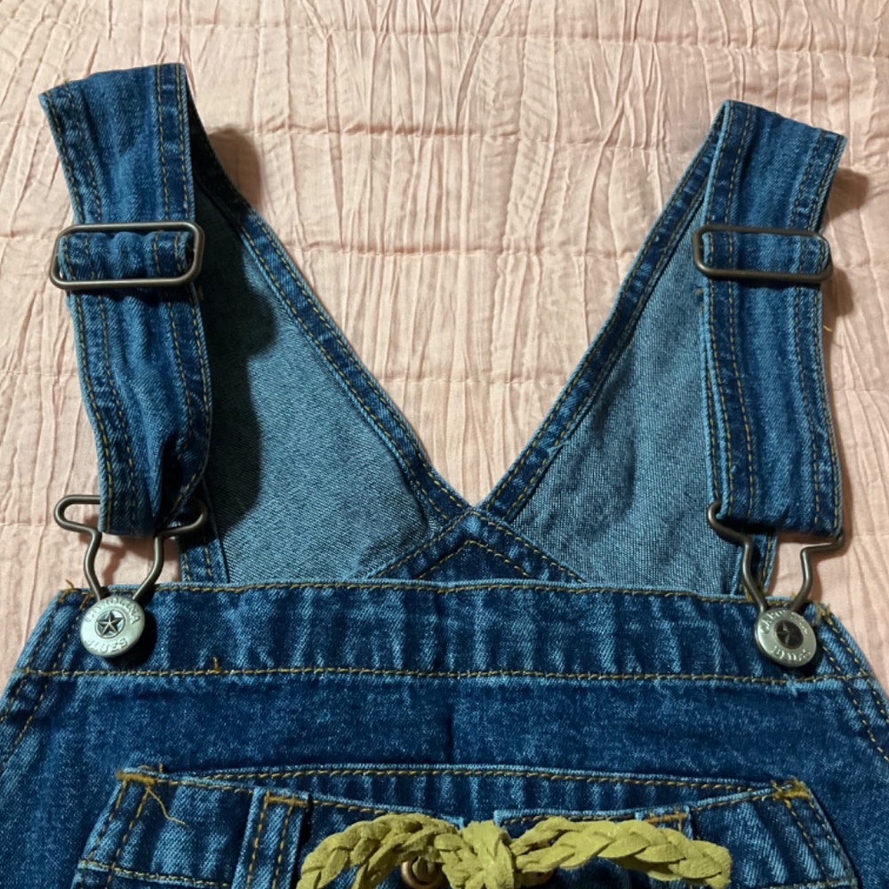 Women’s New Carolina Blues since 1986 Bib Overalls Lace Up Front - Picture 9 of 16
